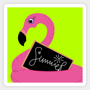 Flamingo Pool Floater Ring Summer Magnet